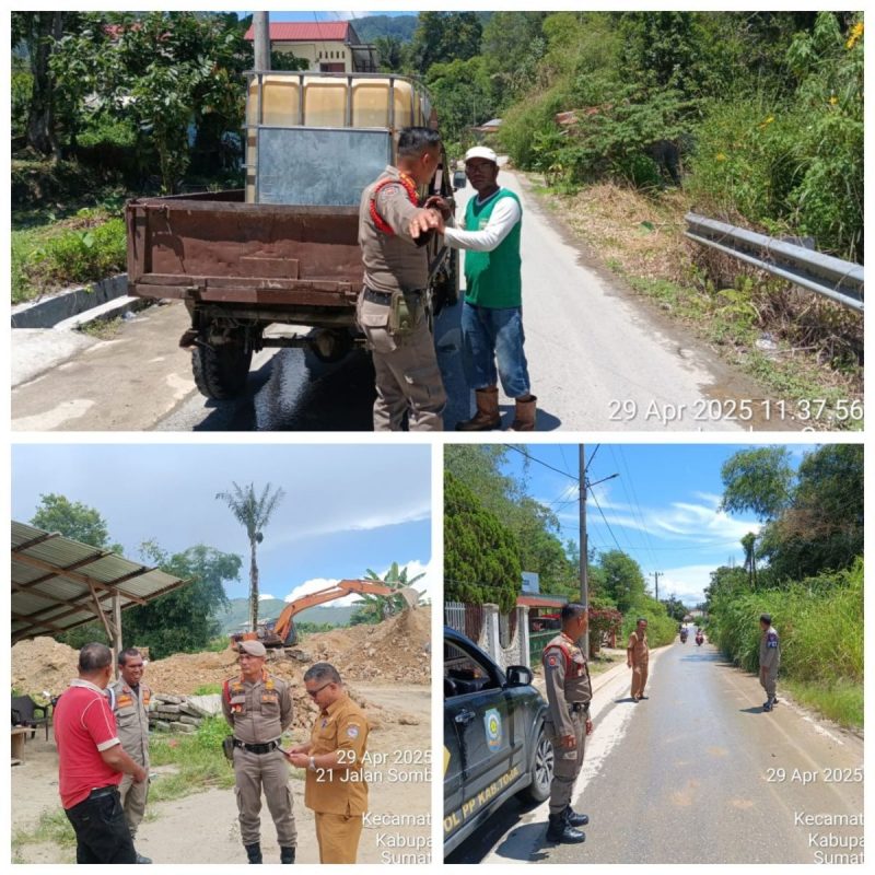 Satpol PP Kabupaten Toba Minta Pengusaha Geovani Star Supaya Membersihkan Jalan Balige III