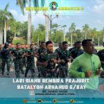 Batalyon Arhanud 6/BAY Gelar Lari Siang Gembira untuk Tingkatkan Kebugaran dan Soliditas Prajurit