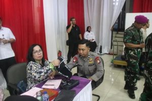 Satuan Brimob Polda Metro Jaya Ikuti Donor Darah dalam Rangka HUT ke-60 Lemhannas RI