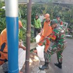 Babinsa Koramil 08/Johar Baru Bersama Tiga Pilar Laksanakan Kerja Bakti dan Grebek Lumpur