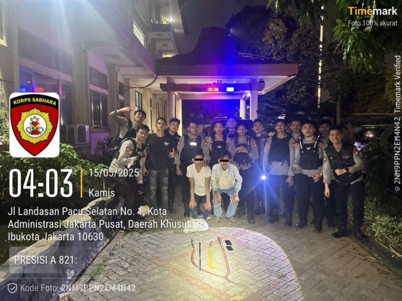 Celurit Siap Tebas ! Dua Pemuda Nyaris Tawuran Dibekuk Tim Patroli Perintis Presisi Polres Metro Jakpus