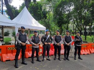 Brimob Polda Metro Jaya Laksanakan Sterilisasi Lokasi Kunjungan PM Australia