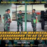 Yonarhanud 6/BAY Terima Kunjungan Tim Wasniscab Pussenarhanud untuk Evaluasi Program Kerja TA 2025