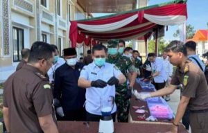 Wakil Bupati OKU Ir H Marjito Bachri Hadiri Acara Pemusnahan Barang Bukti Di Kejari OKU