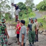 Satgas TMMD Ke-124 Kodim 1501/Ternate Kompak Bangun Tower Sarana Air Bersih
