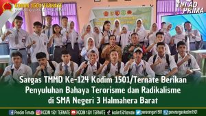 Satgas TMMD Berikan Penyuluhan Bahaya Terorisme dan Radikalisme di SMA Negeri 3 Halmahera Barat