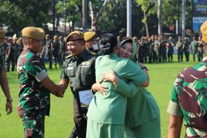 Batalyon Arhanud 6/BAY Gelar Tradisi Korps Pindah Satuan Perwira dengan Khidmat