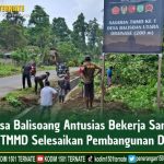 Warga Desa Balisoang Antusias Bekerja Sama dengan Satgas TMMD Selesaikan Pembangunan Drainase