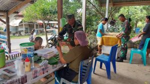 Satgas TMMD Berbaur Dengan Masyarakat Desa Worat-Worat, Ciptakan Kedekatan dan Kemanunggalan