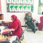 Demi Wujudkan Rasa Peduli Kemanusiaan, Koramil Kepohbaru Bojonegoro Gelar Bakti Sosial Donor Darah