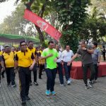 Dandim 0502/Jakarta Utara Ikuti Olahraga Bersama Forkopimko Sambut HUT Bhayangkara ke-79