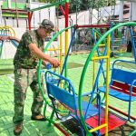 Korem 051/Wijayakarta Dan Masyarakat Gelar Karya Bhakti Di TK Kartika X-16 Mampang, Jakarta Selatan