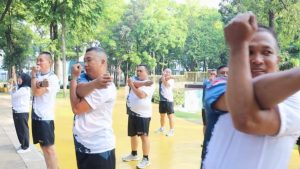 Koramil 05/Kebayoran Baru Galakkan Olahraga demi Tubuh yang Sehat