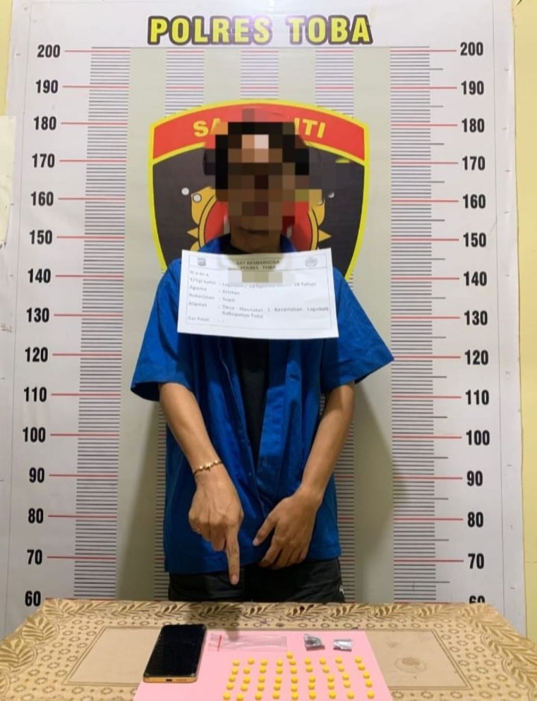 Polres Toba Berhasil Menangkap Pengedar Narkotika Jenis Pil Ekstasi di Kecamatan Laguboti