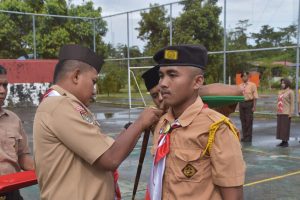 Dandim 1710/Mimika Pimpin Upacara Pembukaan Persami Pramuka Saka Wira Kartika