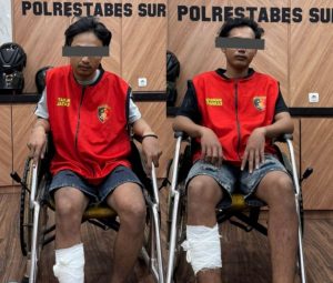 Dua Bandit Curanmor Ditembak Unit Jatanras Polrestabes Surabaya, Terekam CCTV saat Beraksi di Karang Gayam