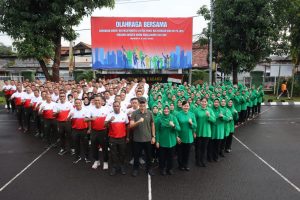 Danrem 051/Wkt Olahraga Bersama Anggota Kodim 0504/Jakarta Selatan