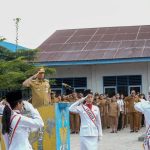 Hari Pertama Masuk Sekolah, Bupati Humbahas Pembina Upacara di UPT SMP N 001 Doloksanggul