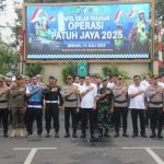 Kaur Opslat beserta Anggota Kodim 0507/Bekasi Hadiri Apel Gelar Pasukan Operasi Patuh Jaya 2025