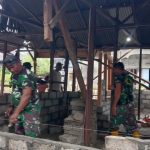Satgas TMMD Kodim 1506/Namlea Bangun Rumah Tidak Layak Huni di Desa Leku