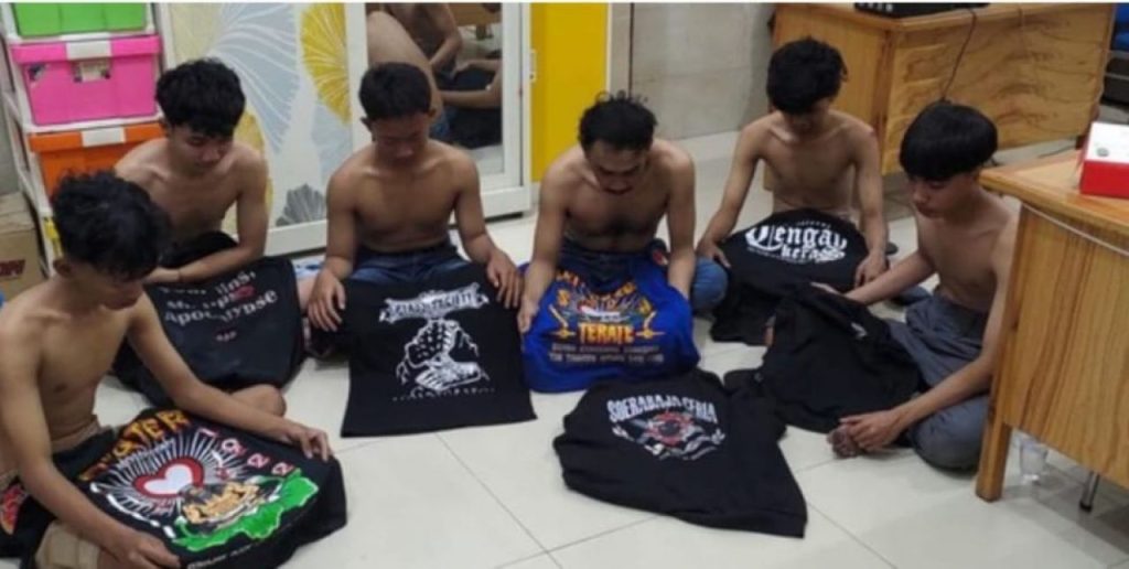 Polsek Waru Amankan 9 Remaja Gangster di Sidoarjo