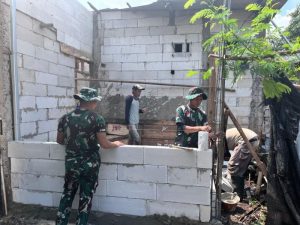 Hari ke-7 TMMD ke-125 Kodim 0507/Bekasi: Satgas Lanjutkan Pembangunan 15 Unit Rumah Tidak Layak Huni