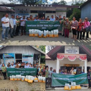 Dukung Ketahanan Pangan, TPL Salurkan Benih Jagung ke Kelompok Tani di 3 Desa Kabupaten Toba