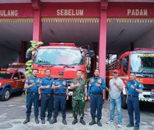 Dandim 0501/JP Komsos ke Kantor Sektor Pemadam Kebakaran Kemayoran Jakpus