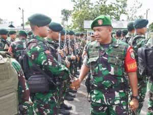 Dandim 1710/Mimika Hadiri Upacara Serah Terima Satgas Pam Obvitnas PT. Freeport Indonesia