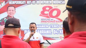 Koramil 04/Kebayoran Lama gelar Turnamen Tenis Meja HUT Ke-80 RI