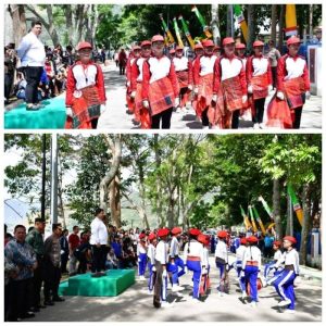 Bupati Samosir Lepas Lomba Gerak Jalan Memeriahkan HUT ke-80 RI