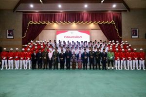 Dandim 0507/Bekasi Hadiri Pengukuhan Paskibraka Tingkat Kota Bekasi Tahun 2025