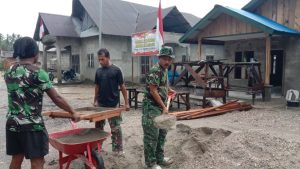 Satgas TMMD 125 Kodim 1506/Namlea: Rehab Rumah Tidak Layak Huni di Desa Leku Telah Mencapai 93 %