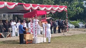Peringatan HUT ke-80 RI di Lapangan Bola Pangkal Baru Berlangsung Khidmat
