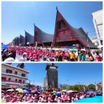 HUT RI Ke 80 di Kabupaten Toba di Meriahkan Dengan Pawai Memakai Pakaian Adat Tradisional Nusantara