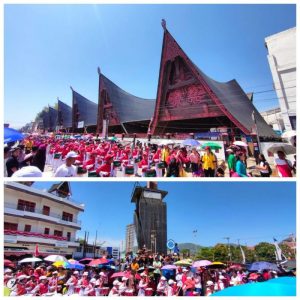 HUT RI Ke 80 di Kabupaten Toba di Meriahkan Dengan Pawai Memakai Pakaian Adat Tradisional Nusantara