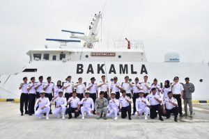 KN. Bintang Laut-401 Bakamla RI Sambut Delegasi Republic of Singapore Navy