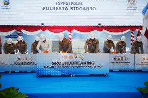 Hadiri Groundbreaking di Sidoarjo, Kapolri Sebut Polri Sudah Miliki 458 SPPG