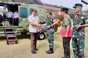 Pangdam Jaya Dampingi Menhan RI Tinjau Pembangunan Yonif TP 843/PYV Kodam Jaya