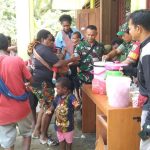 Kodim 1710/Mimika Bagikan Makanan Tambahan Balita untuk Tekan Stunting Jelang HUT TNI ke-80