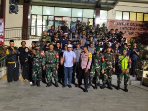 Tingkatkan Keamanan Wilayah, Koramil 02/Pondok Gede Gelar Patroli Skala Besar Bersama Tiga Pilar