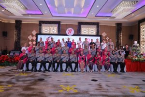 Dansat Brimob Polda Sumsel Hadiri Syukuran HUT ke-77 Polisi Wanita Polda Sumsel