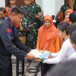 Dansat Brimob Polda Sumsel Hadiri Launching Satuan Pemenuhan Gizi Bersama Panglima TNI