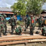 HUT TNI ke-80: Babinsa Koramil 1715-01/Oksibil Gelar Karya Bakti di Kesusteran dan Gereja GIDI