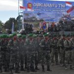 Kodim 1710 Mimika & TNI Garnisun Timika Gelar Upacara HUT ke-80 TNI 2025