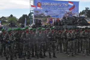 Kodim 1710 Mimika & TNI Garnisun Timika Gelar Upacara HUT ke-80 TNI 2025