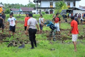 TMMD ke-126 Kodim 1505/Tidore Awali Pembangunan di Desa Wama dengan Semangat Gotong Royong
