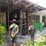 Danramil Kranji Tinjau Renovasi SMAN 2 Bekasi, Wujud TNI Peduli Pendidikan