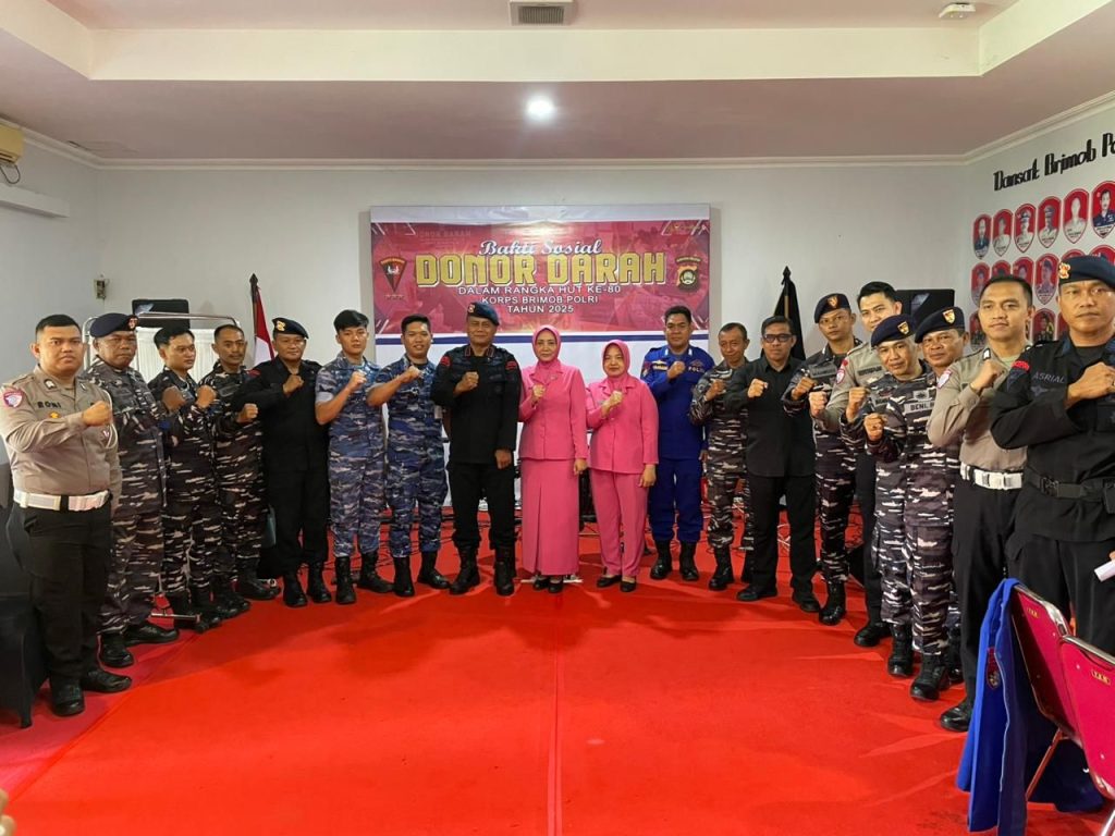 Satbrimob Polda Sumsel Gelar Donor Darah Rayakan HUT ke-80 Korps Brimob Polri