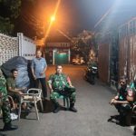 Babinsa Kranji Bersama Tiga Pilar Gelar Patroli Malam Jaga Kamtibmas